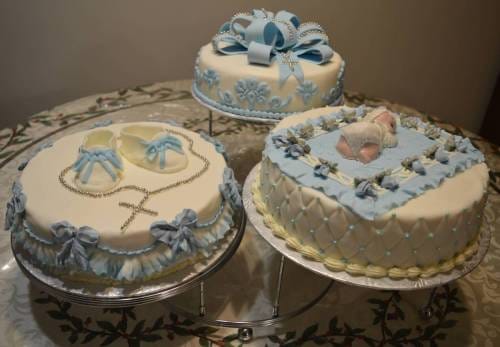 Baptism Fondant Cake