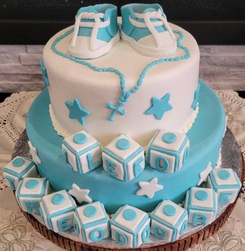 Cubes Bapsism Cake