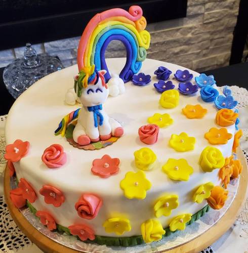 Rainbow Shy Cake